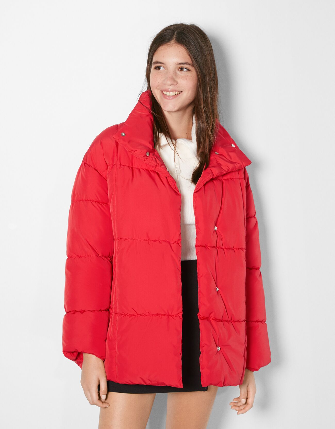 bershka nylon puffer jacket