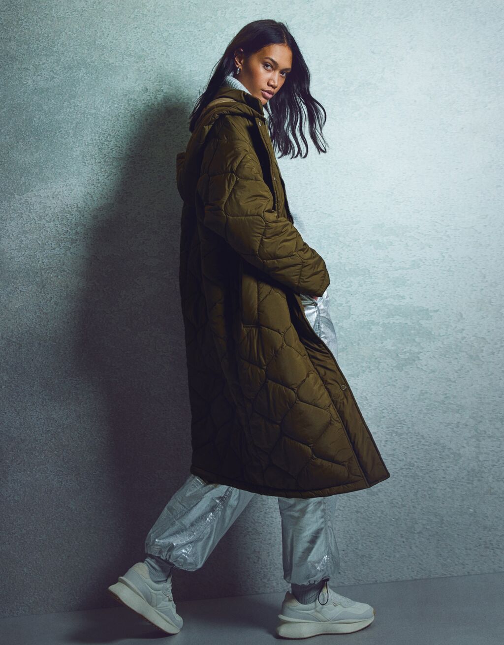 long puffer coat hood