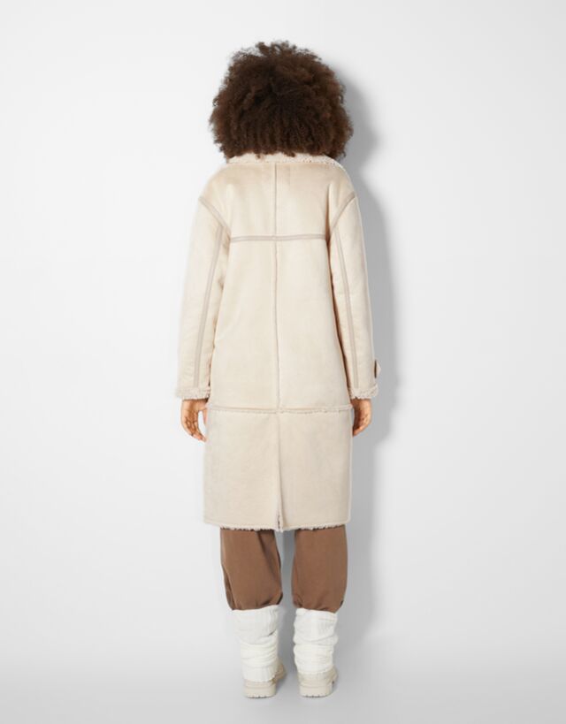 Bershka Long coat discount 71% Black S WOMEN FASHION Coats Cloth 