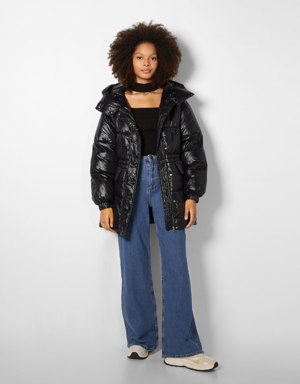 bershka quilted coat