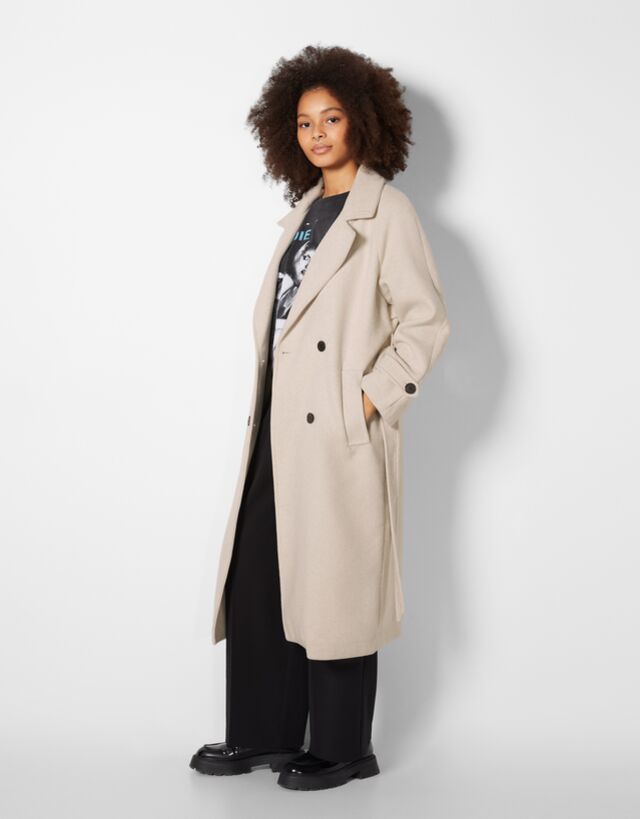 Wool trench coat - Jackets - Woman 