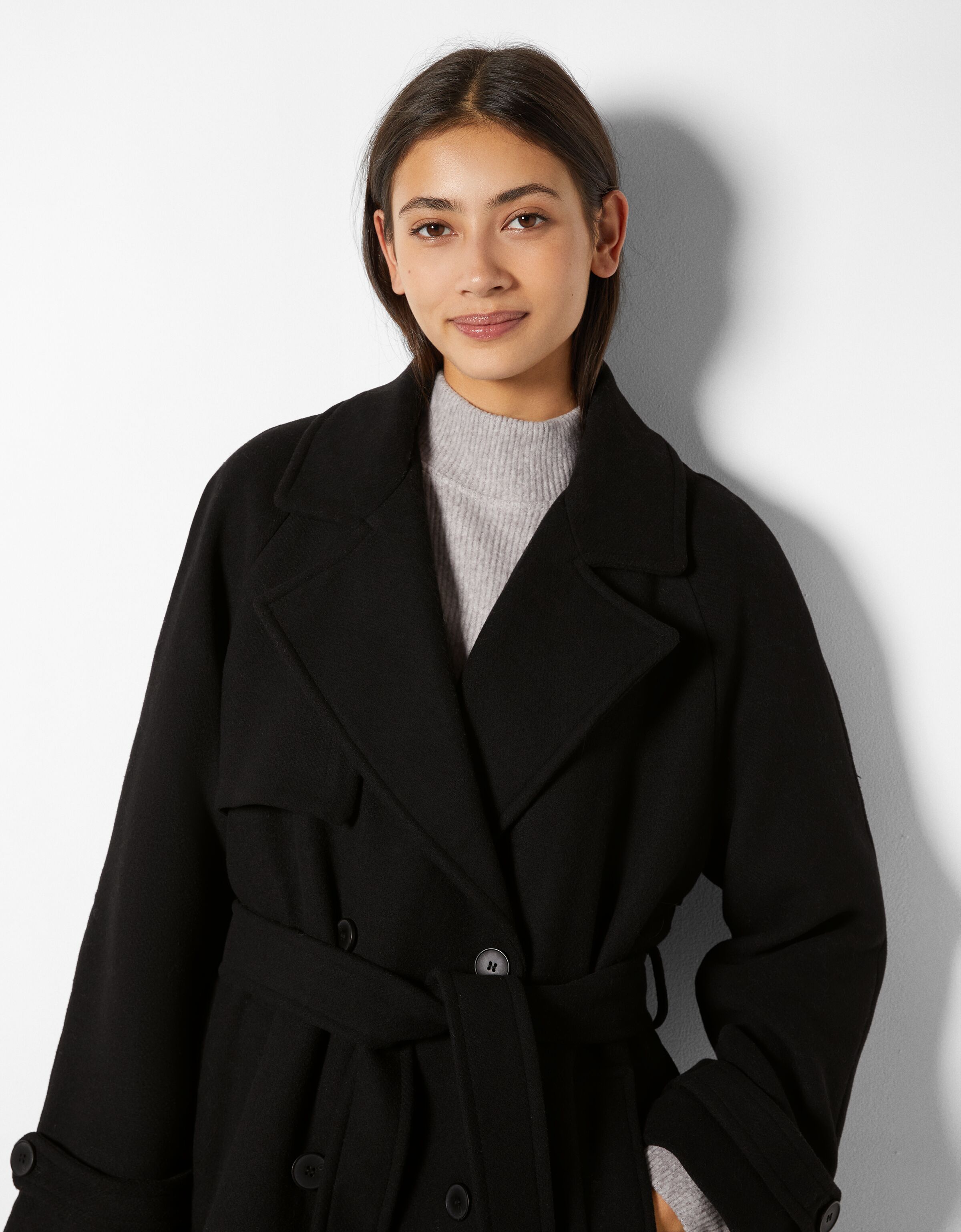 Wool trench coat - Jackets - Woman 