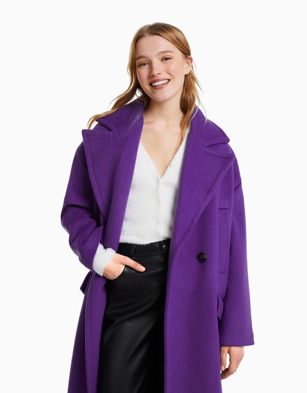 Drop shoulder oversize coat