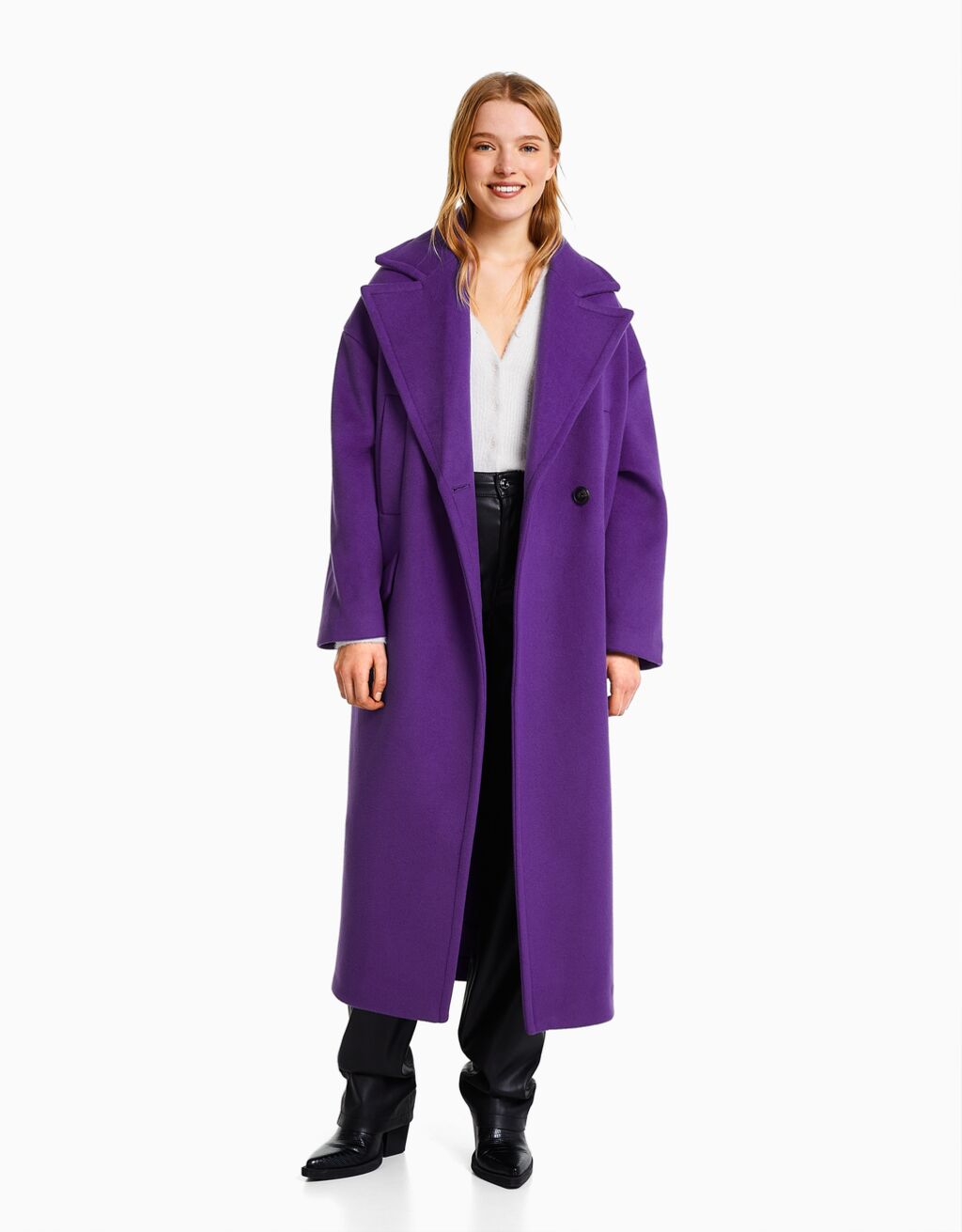 Drop shoulder oversize coat