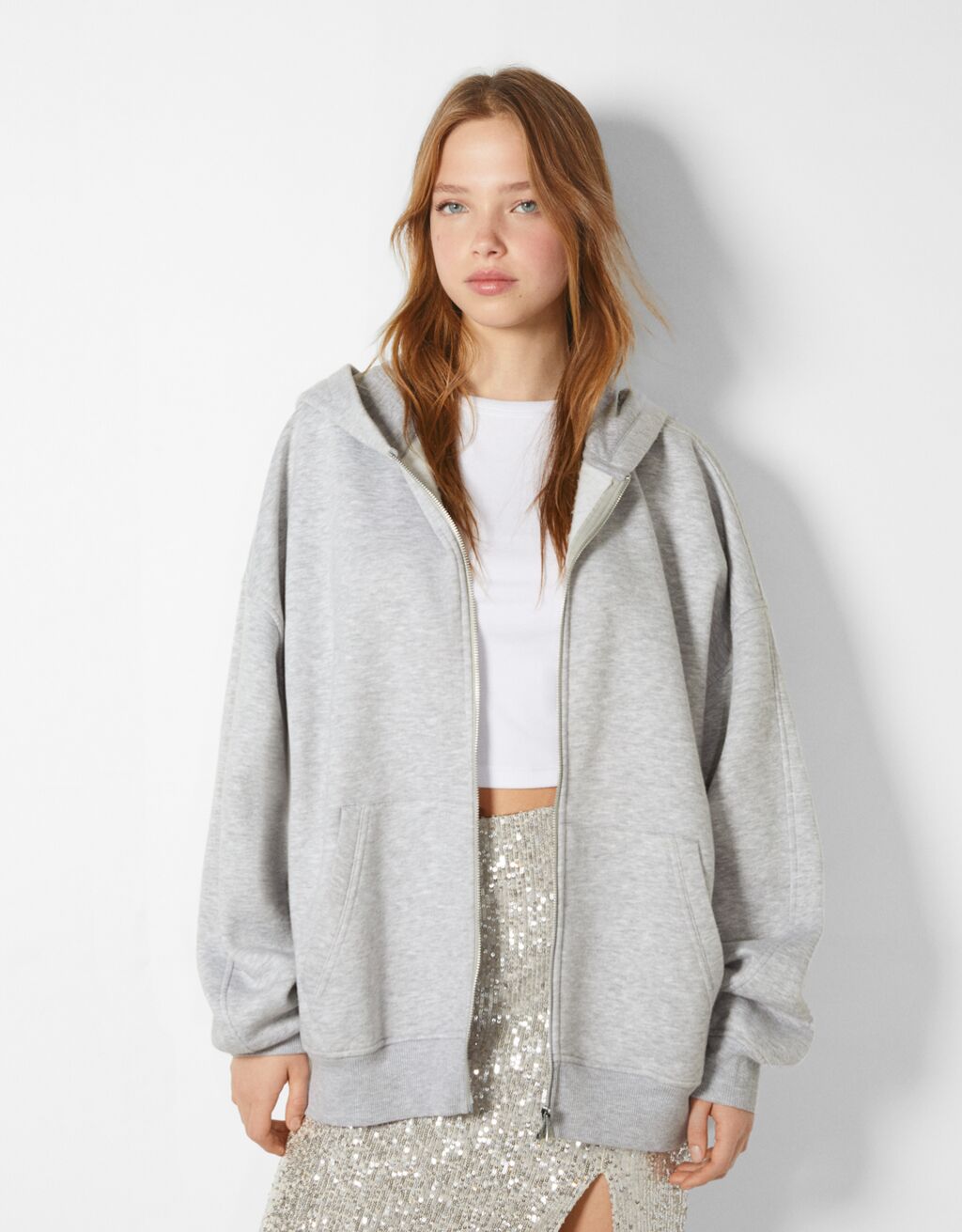 Oversize zippered hoodie - Sweatshirts 