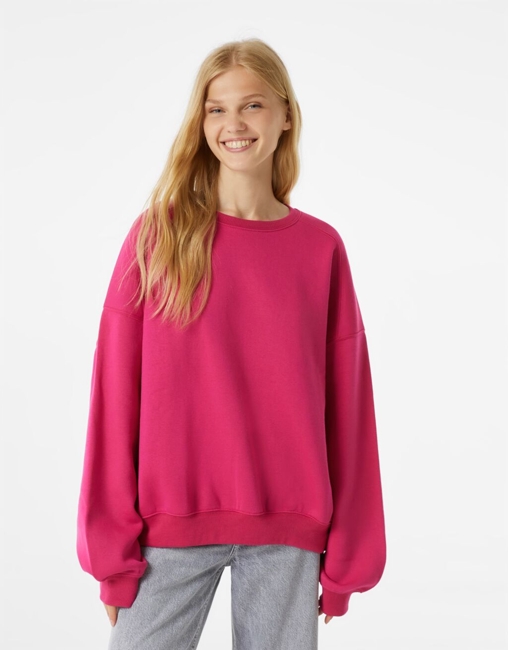 Oversized sweatshirt met ronde hals