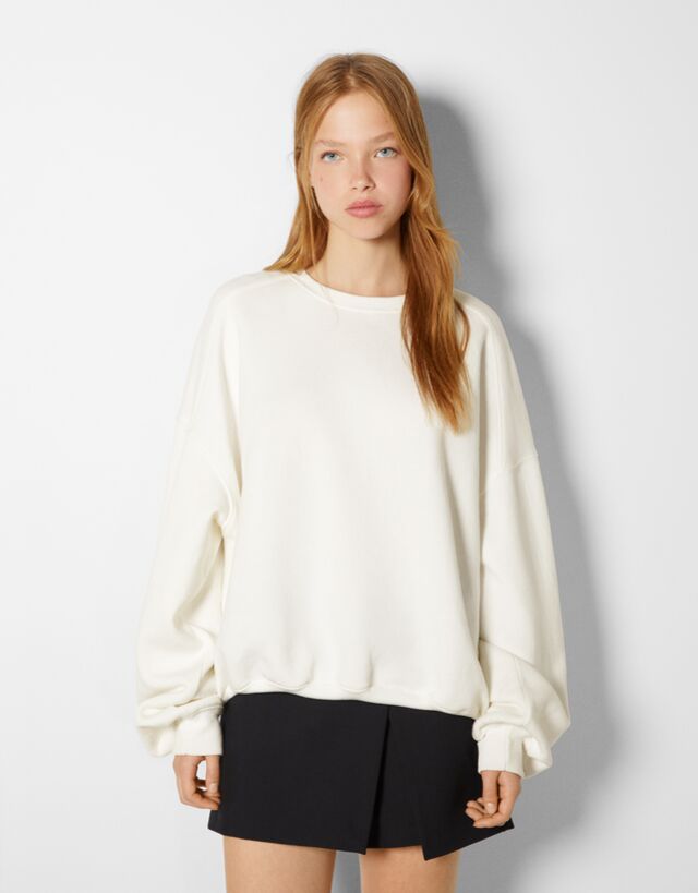 Oversize round neck sweatshirt 