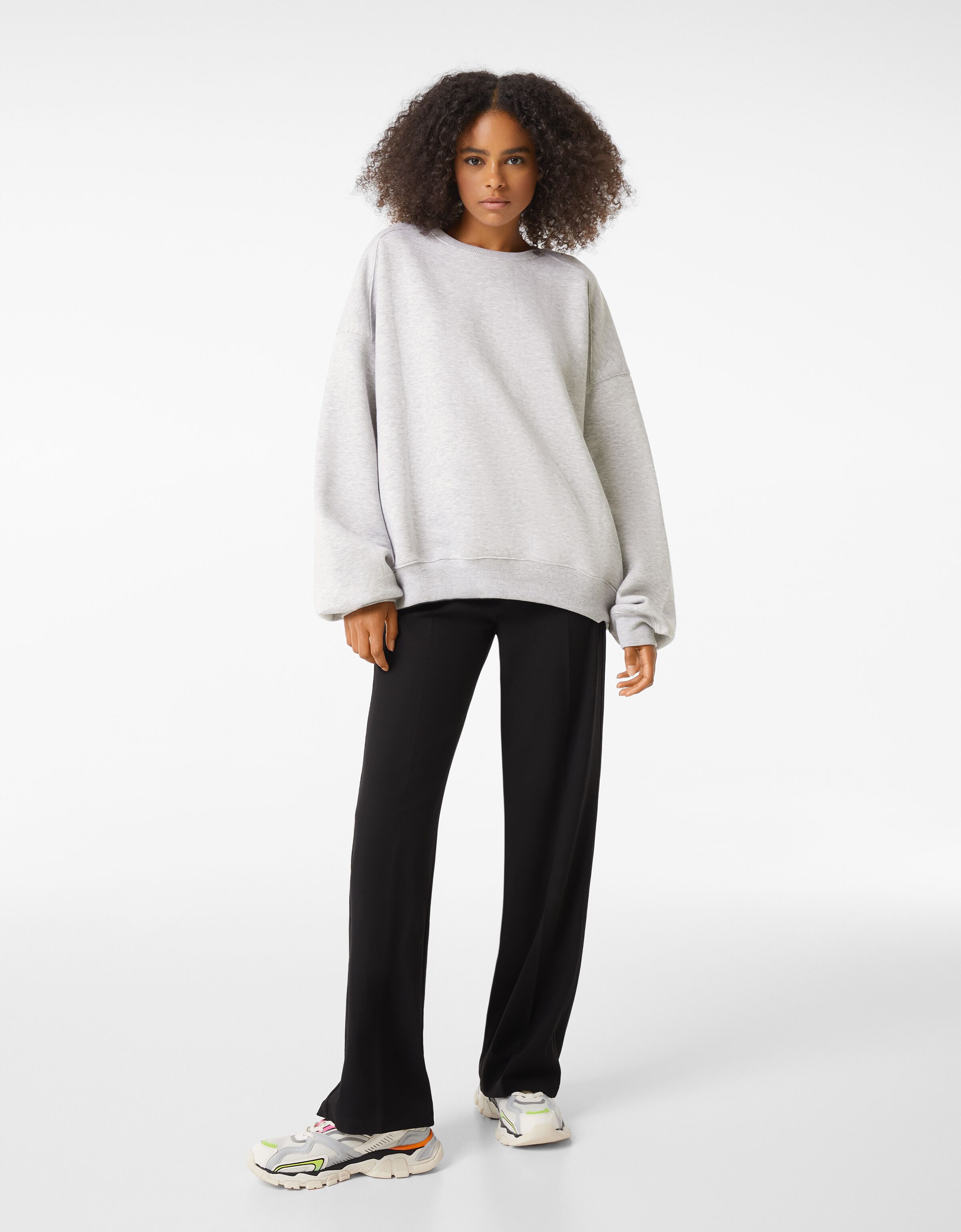 Oversize round neck sweatshirt 
