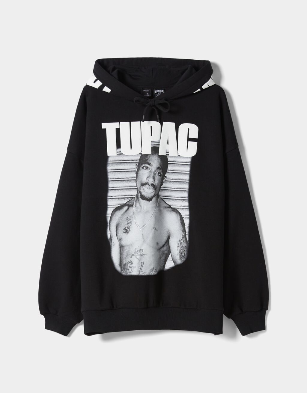 Sweat capuche imprimé Tupac