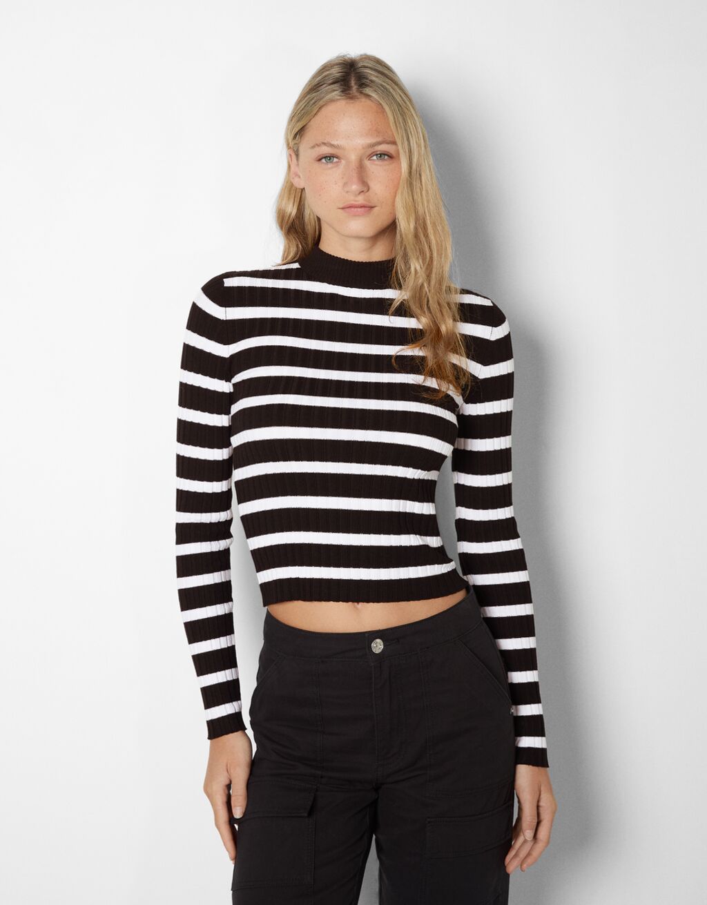 High neck ribbed sweater - Sweaters and 