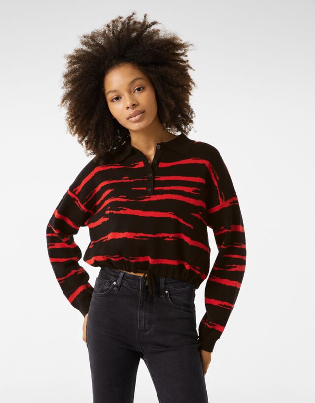 Gathered polo sweater - Sweaters and 