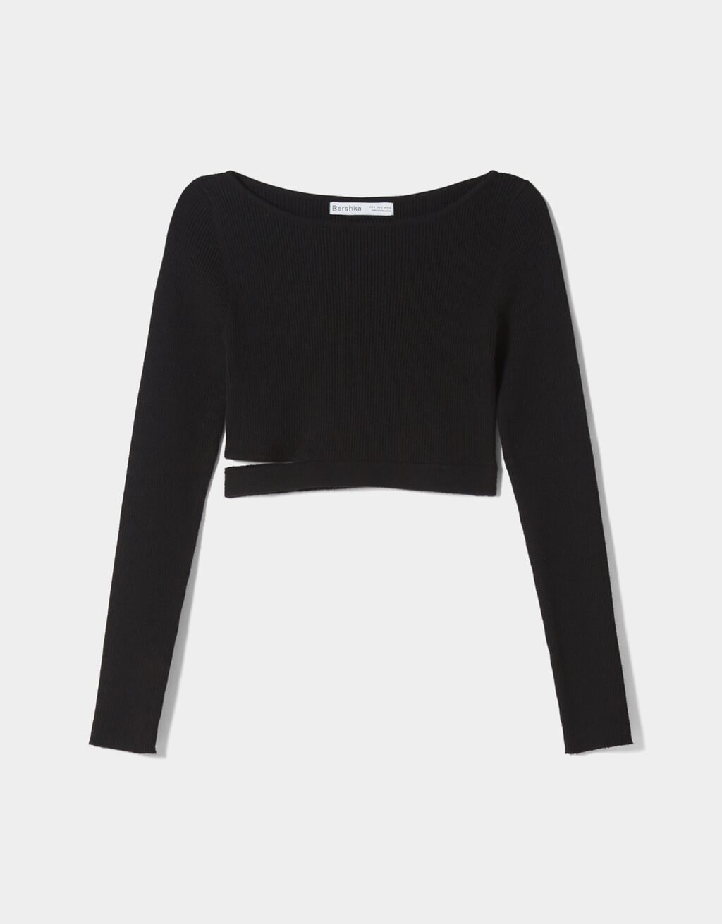 Round neck sweater with cut-out detail