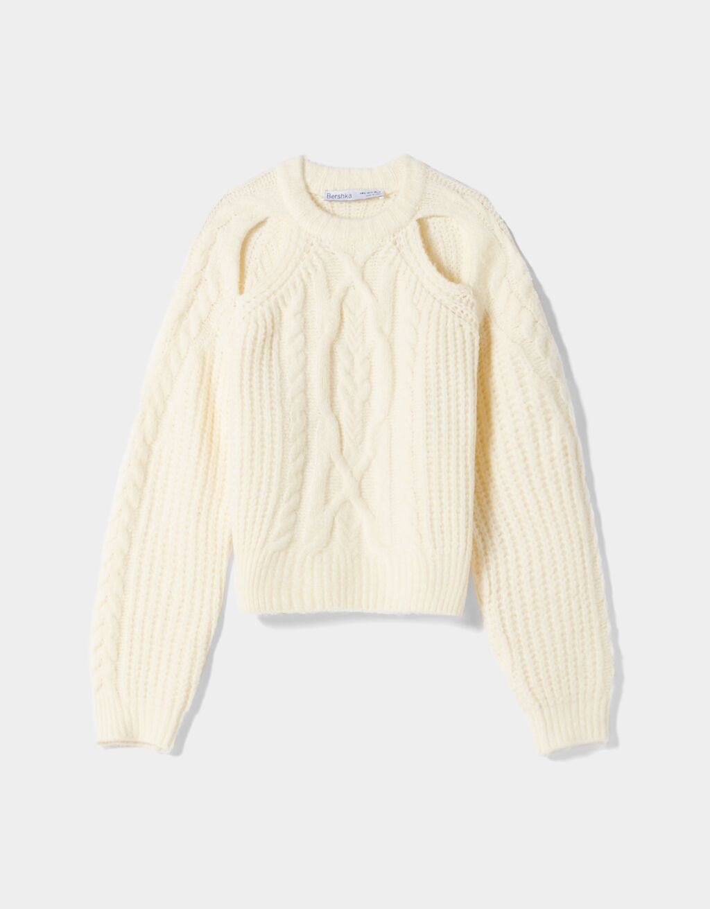 Cable-knit cut-out sweater