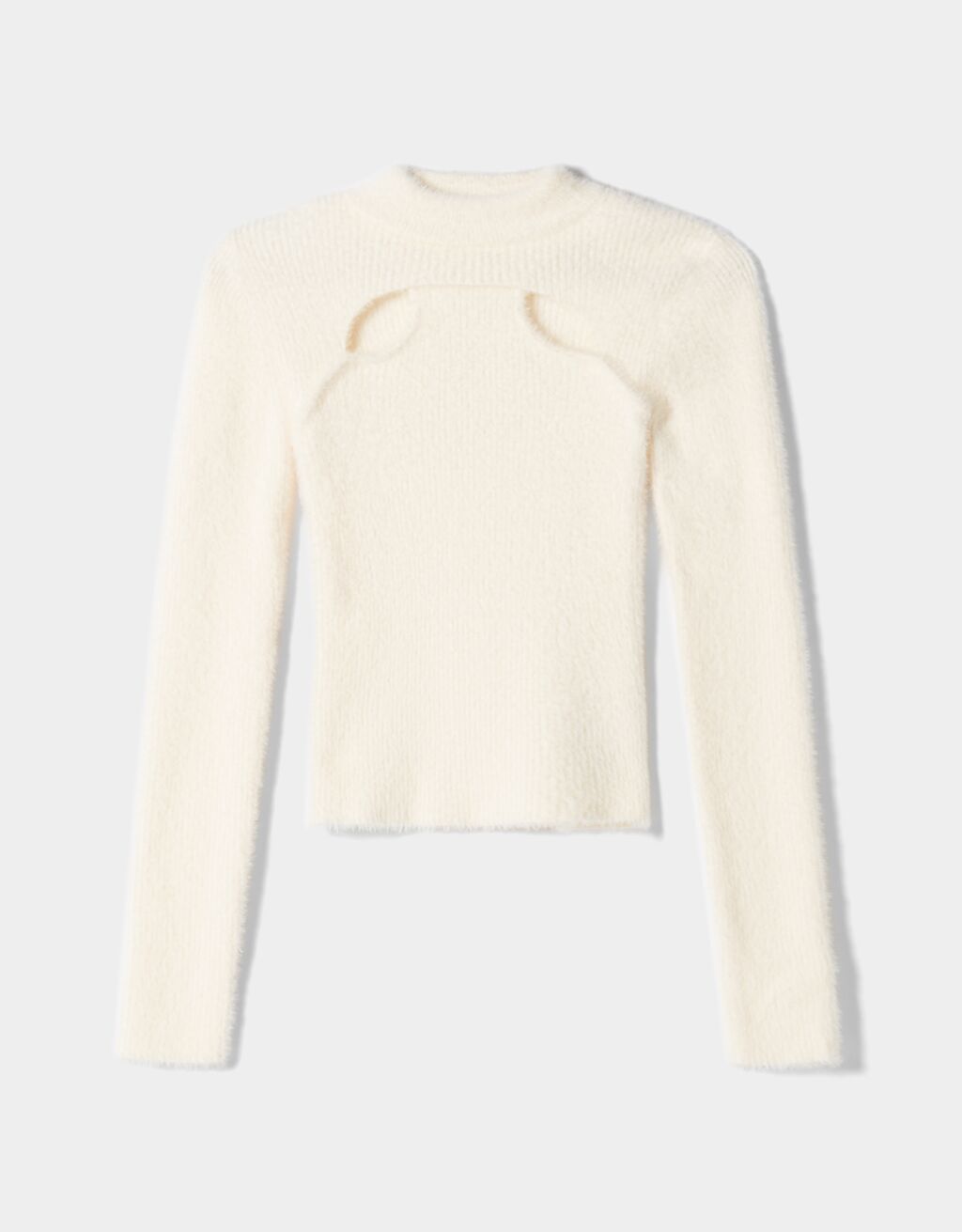 Micro faux fur sweater