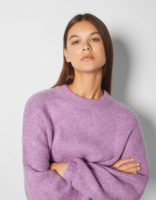 Moda Swetry Swetry z okrągłym dekoltem Lawrence Grey Sweter z okr\u0105g\u0142ym dekoltem r\u00f3\u017cowy W stylu casual 