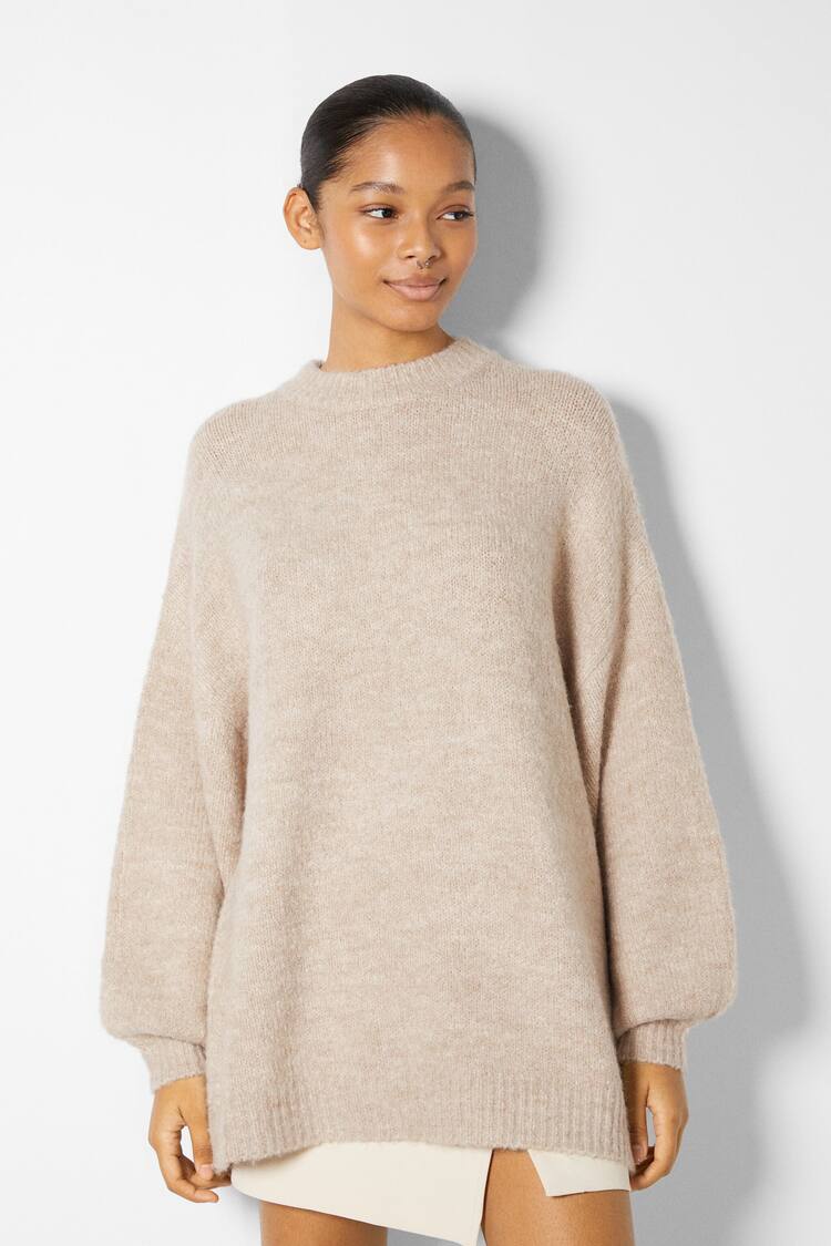 Sweater com decote redondo