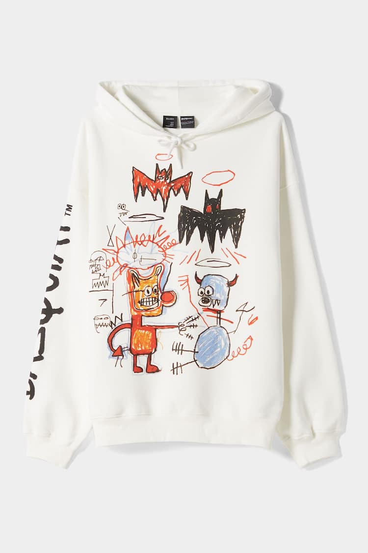 Sweat capuche imprimé Jean-Michel Basquiat