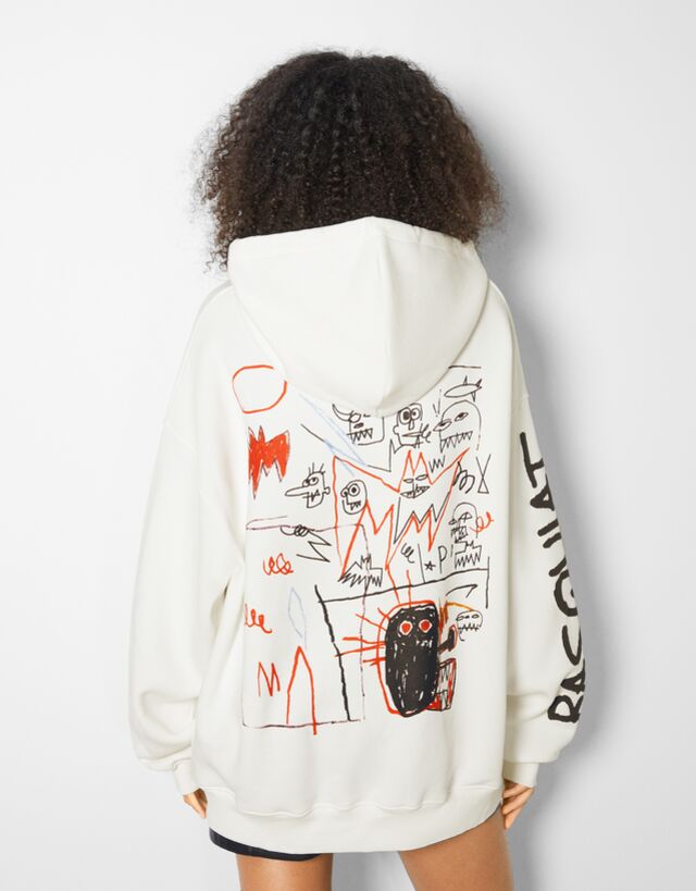 Sudadera capucha print Basquiat - Sudaderas - Mujer | Bershka