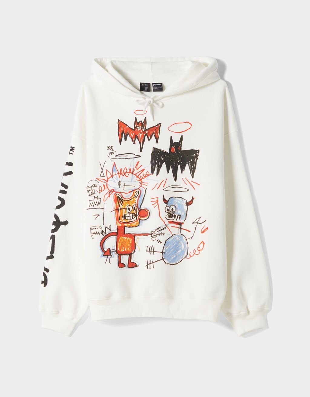 Suadoiro capucha estampado Jean-Michel Basquiat