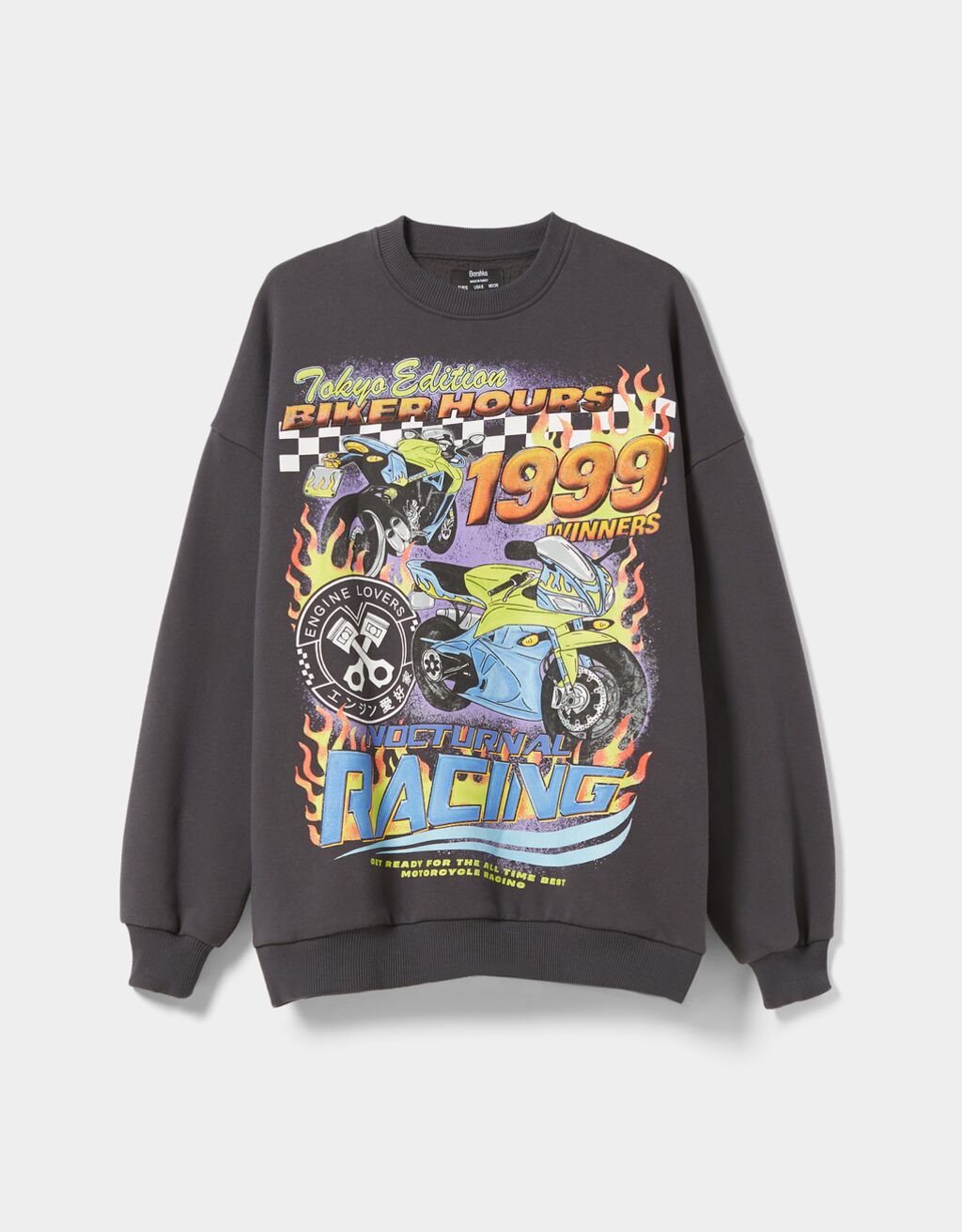 Sweatshirt de manga comprida com estampado racing