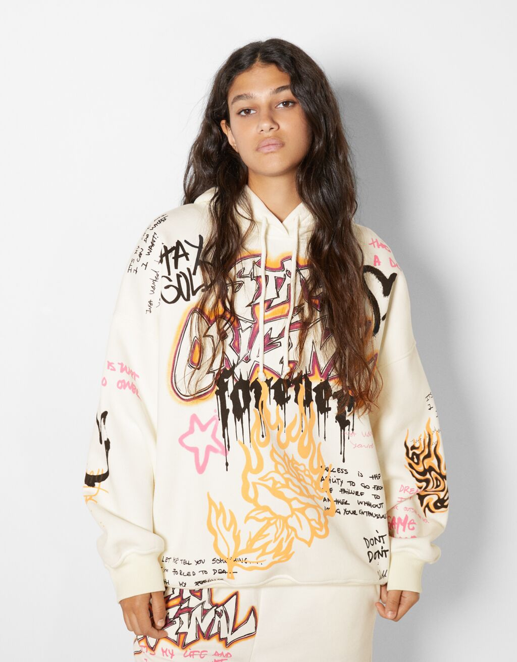 Los Angeles Sweat Oversize Femme Bershka Bershka Sweat à Capuche