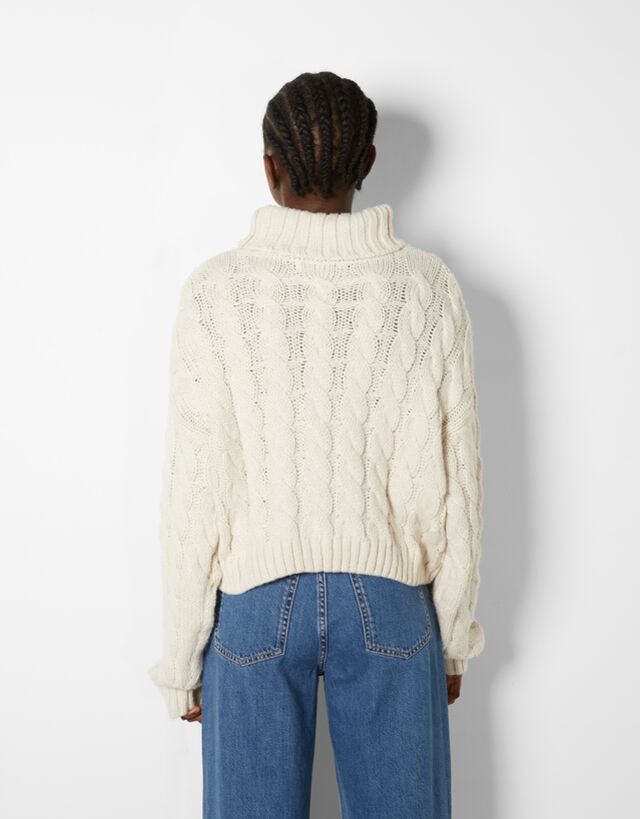 cable knit ivory sweater