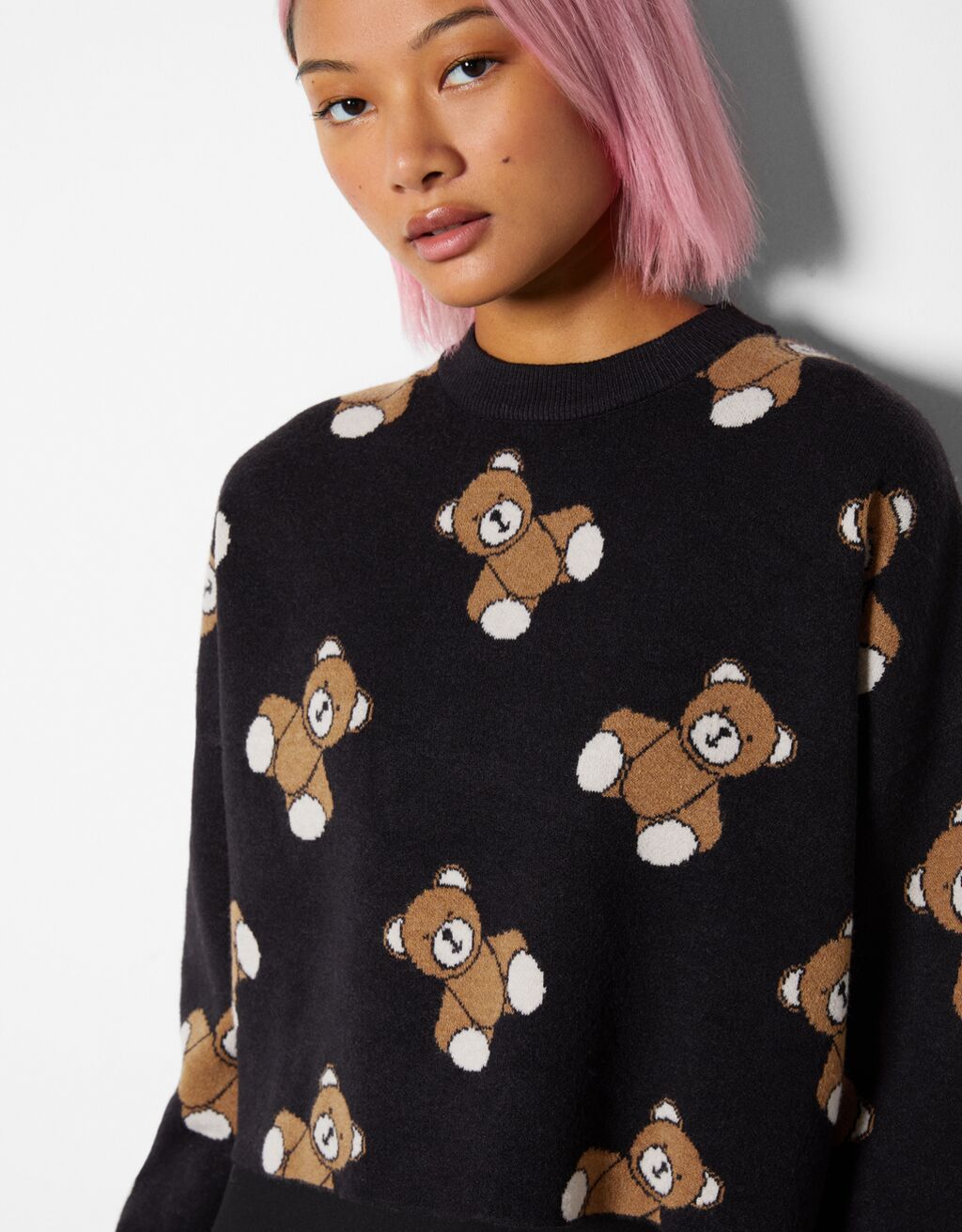 Jacquard bear sweater