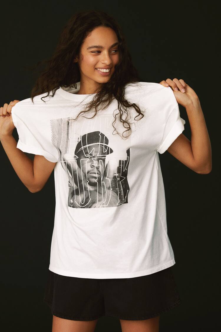 T-shirt manches courtes imprimé Ice Cube
