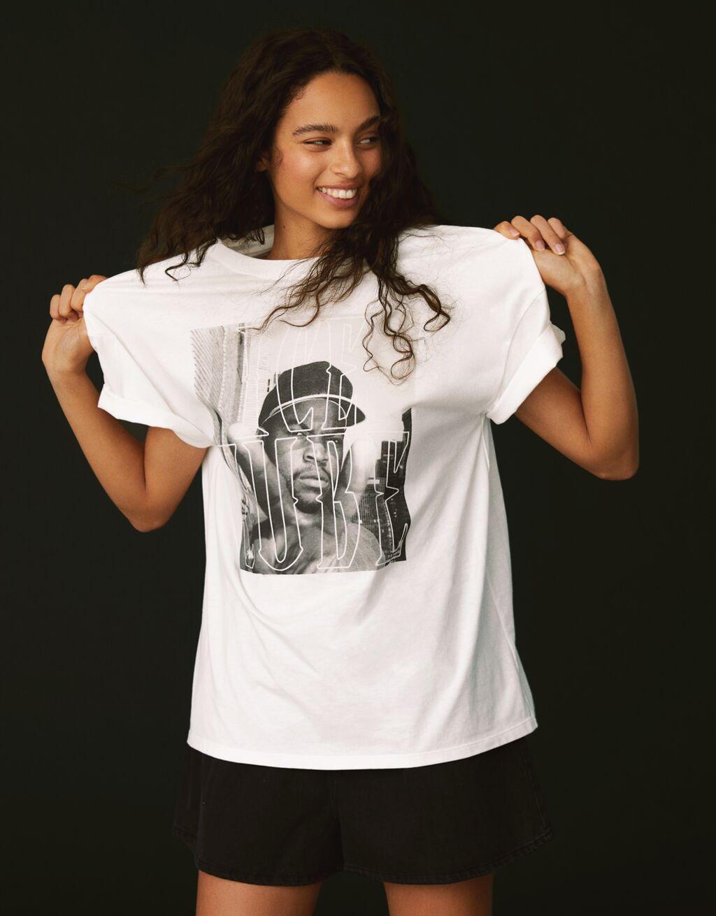 T-shirt manga curta estampado Ice Cube
