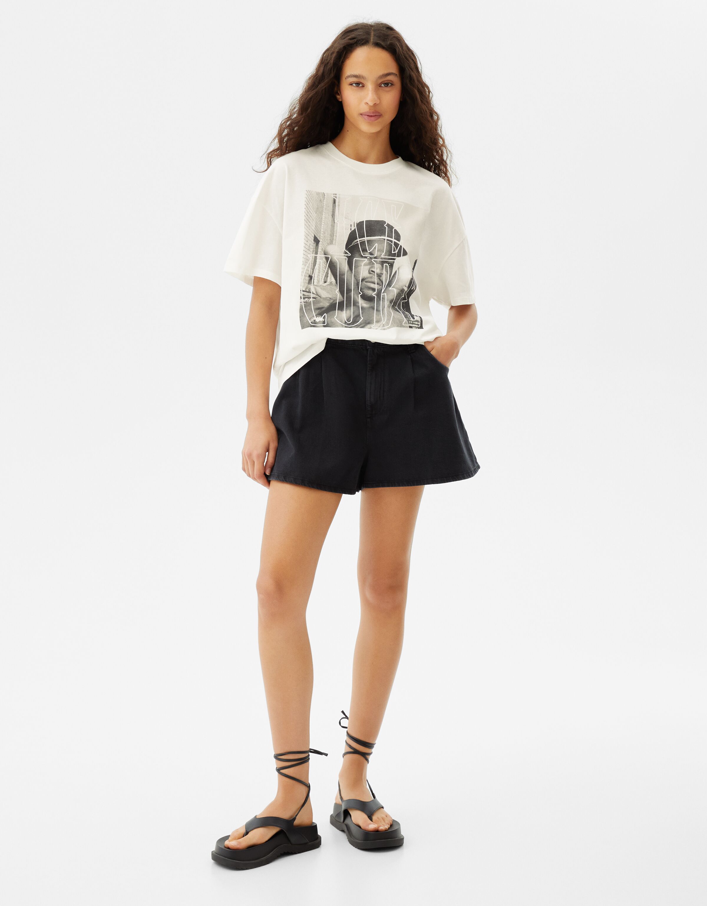 Short sleeve Ice Cube print T-shirt 