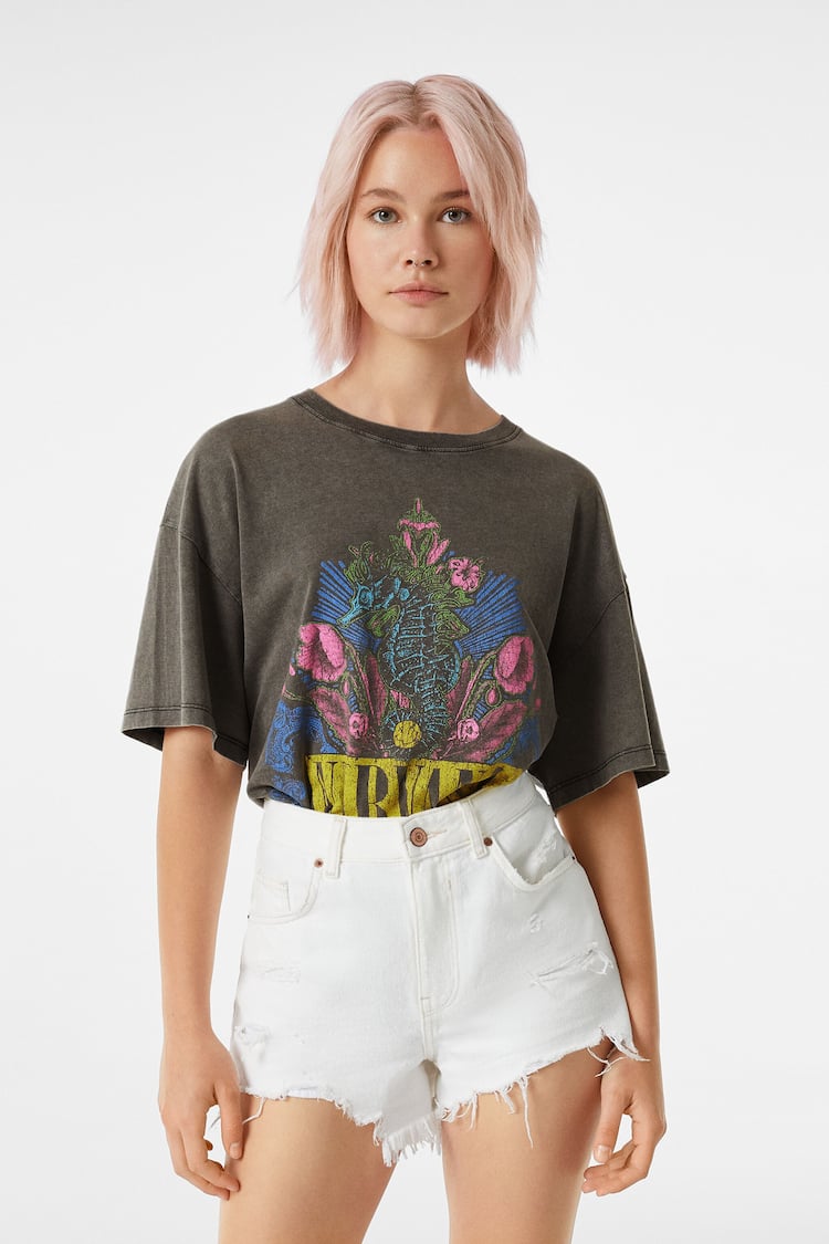 T-shirt manches courtes Nirvana Seahorse