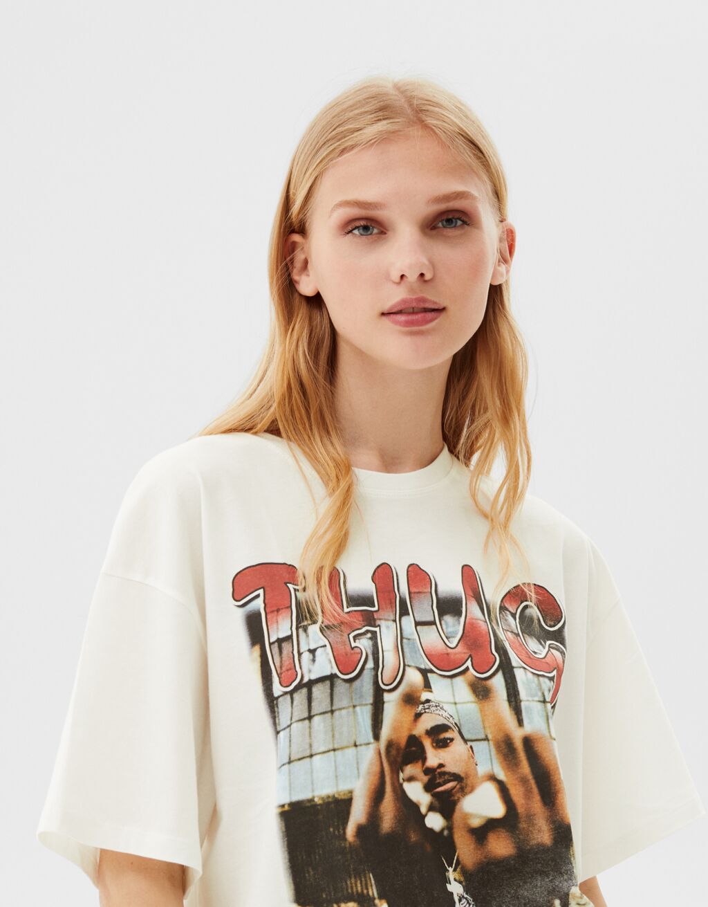 bershka t shirt tupac