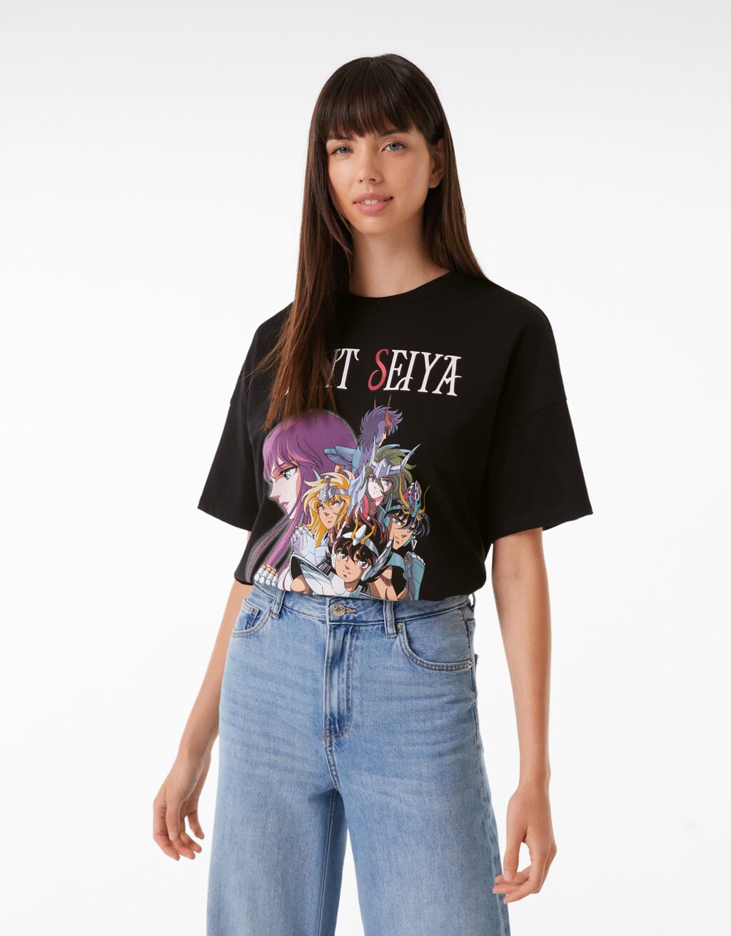 T-shirt de manga curta com estampado Saint Seiya