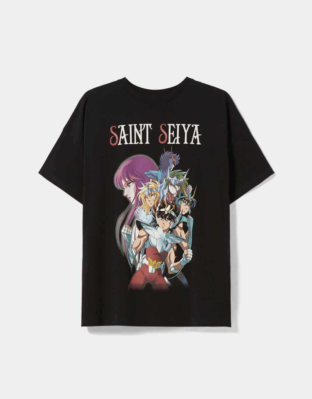 Tricou cu mânecă scurtă și print Saint Seiya