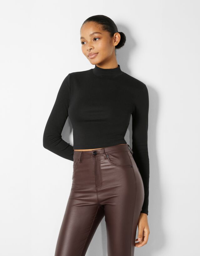 Long sleeve high neck T-shirt - T 
