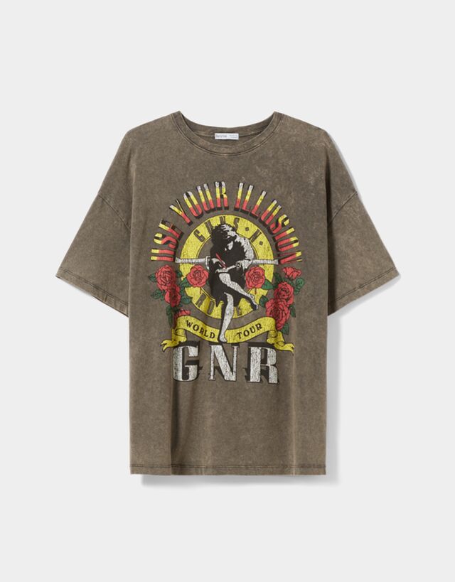 Guns n roses t shirt bershka Clearance