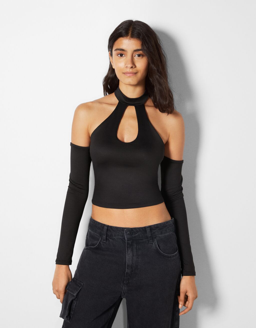 Mode Tops Cropped tops Bershka Cropped top rood casual uitstraling 