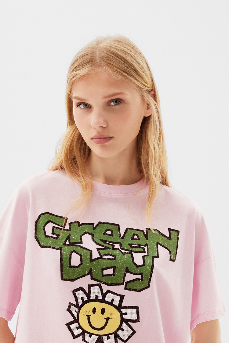 Kortärmad t-shirt med Green Day-tryck