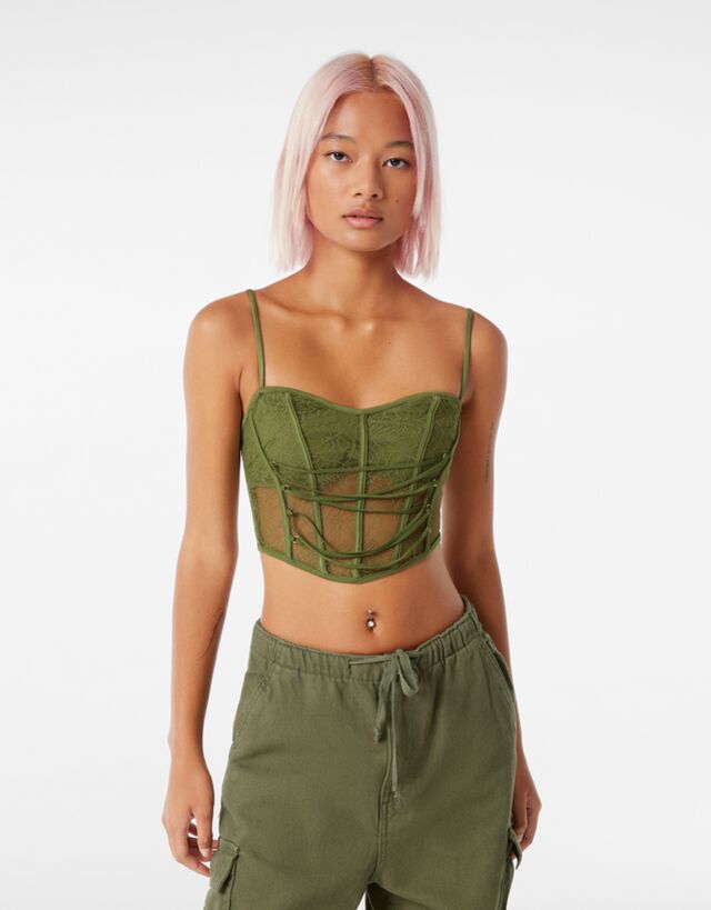 Strappy corset top Outlet