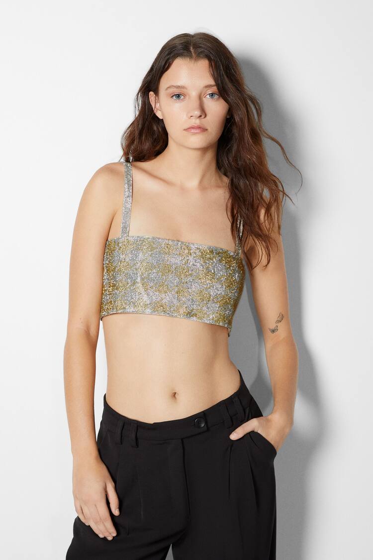Top with straps and chain