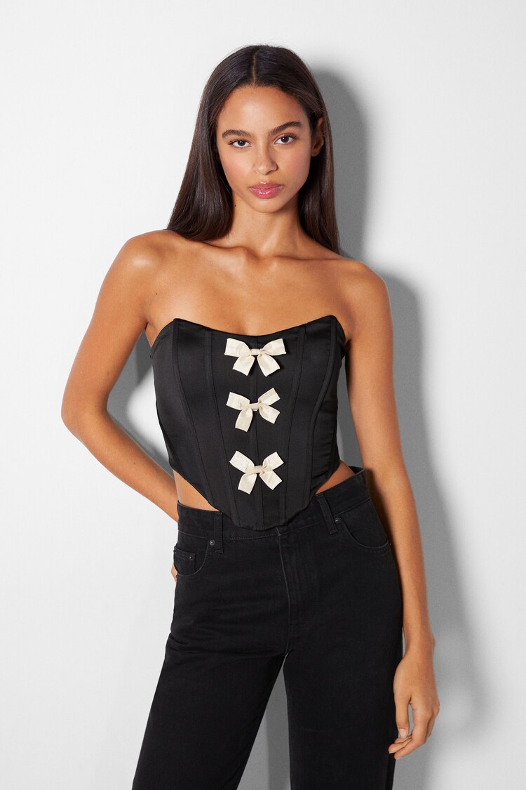Corset top with bows