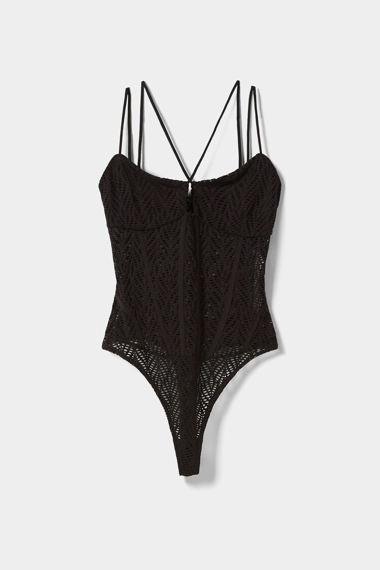 Strappy cut-out bodysuit