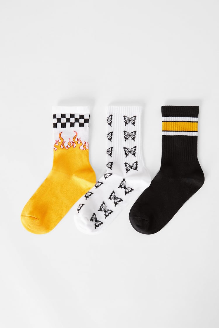 Pack of 3 pairs of printed socks