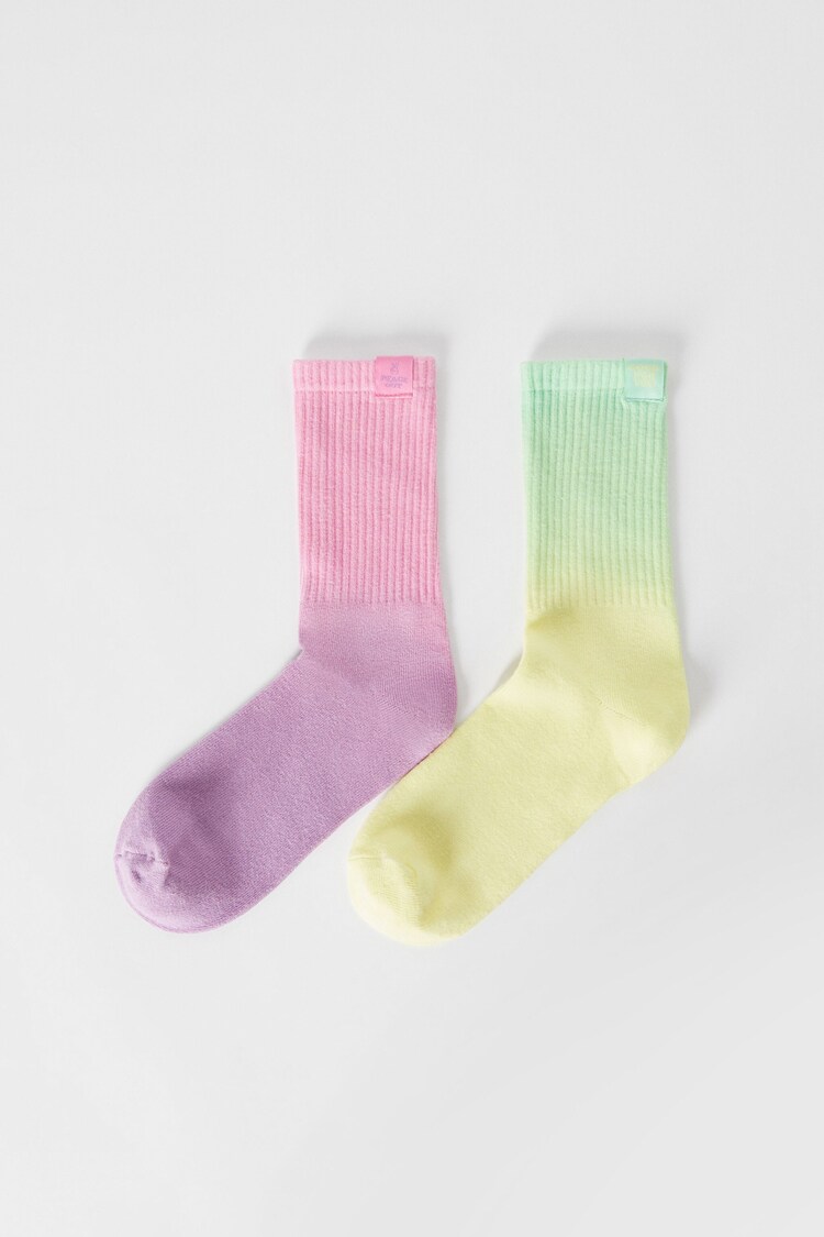 Set of 2 ombré dye socks