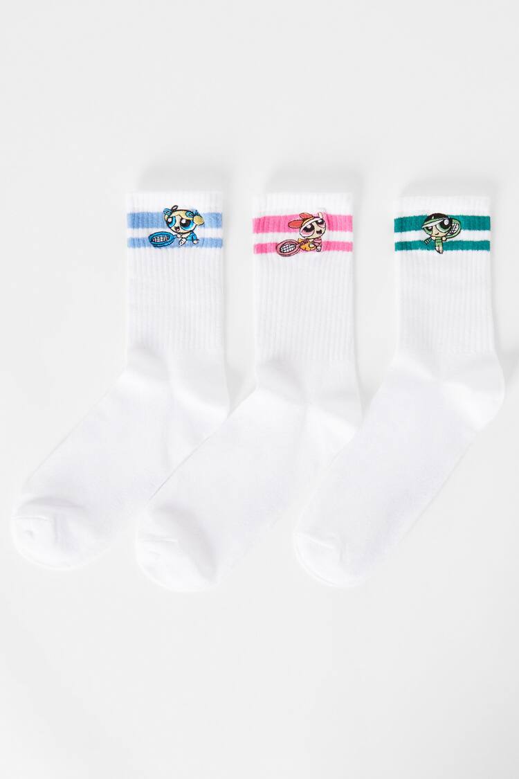 Pako me 3 palë çorape me stampë të vajzave “Powerpuff”