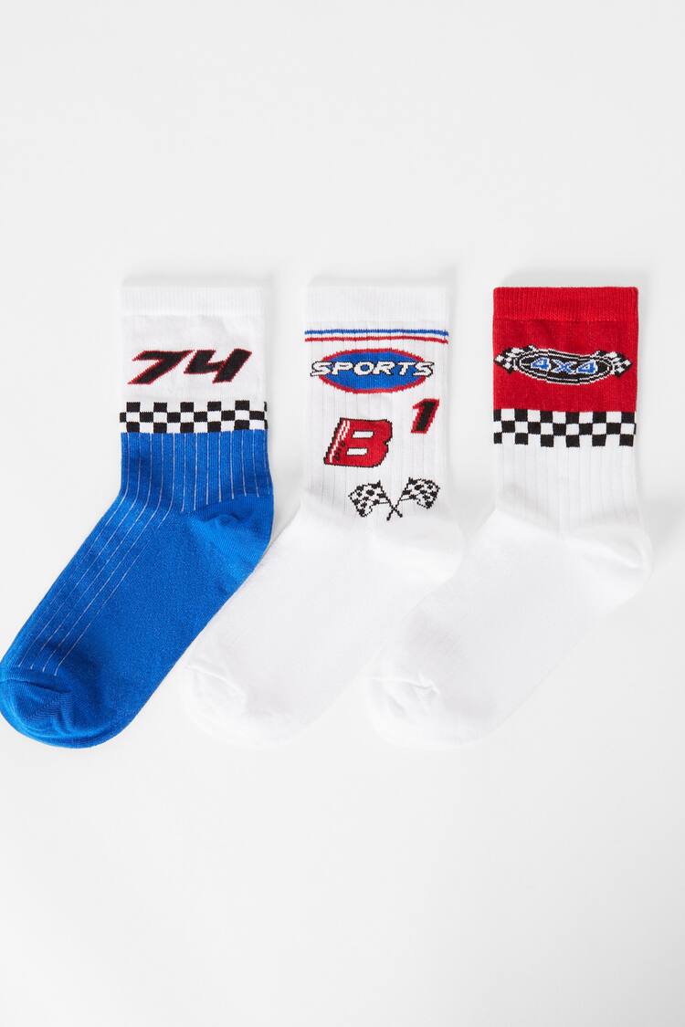 Pack of 3 pairs of racing socks