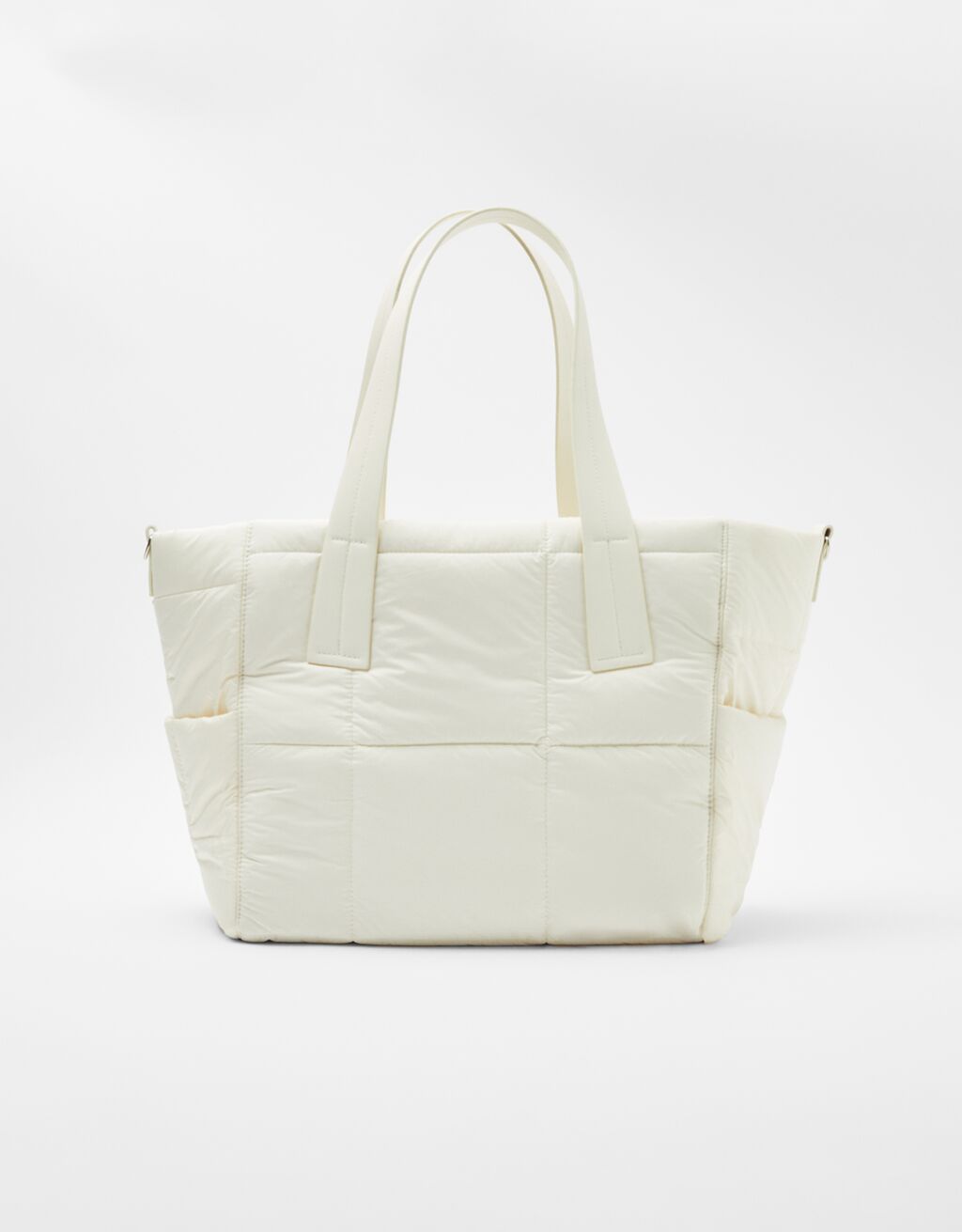 Basic nylon-effect tote bag