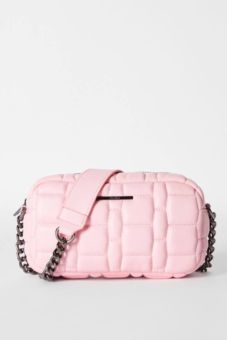 Quilted mini crossbody bag with chain