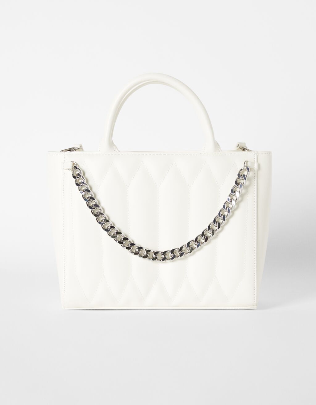 Quilted rigid tote bag Woman Bershka