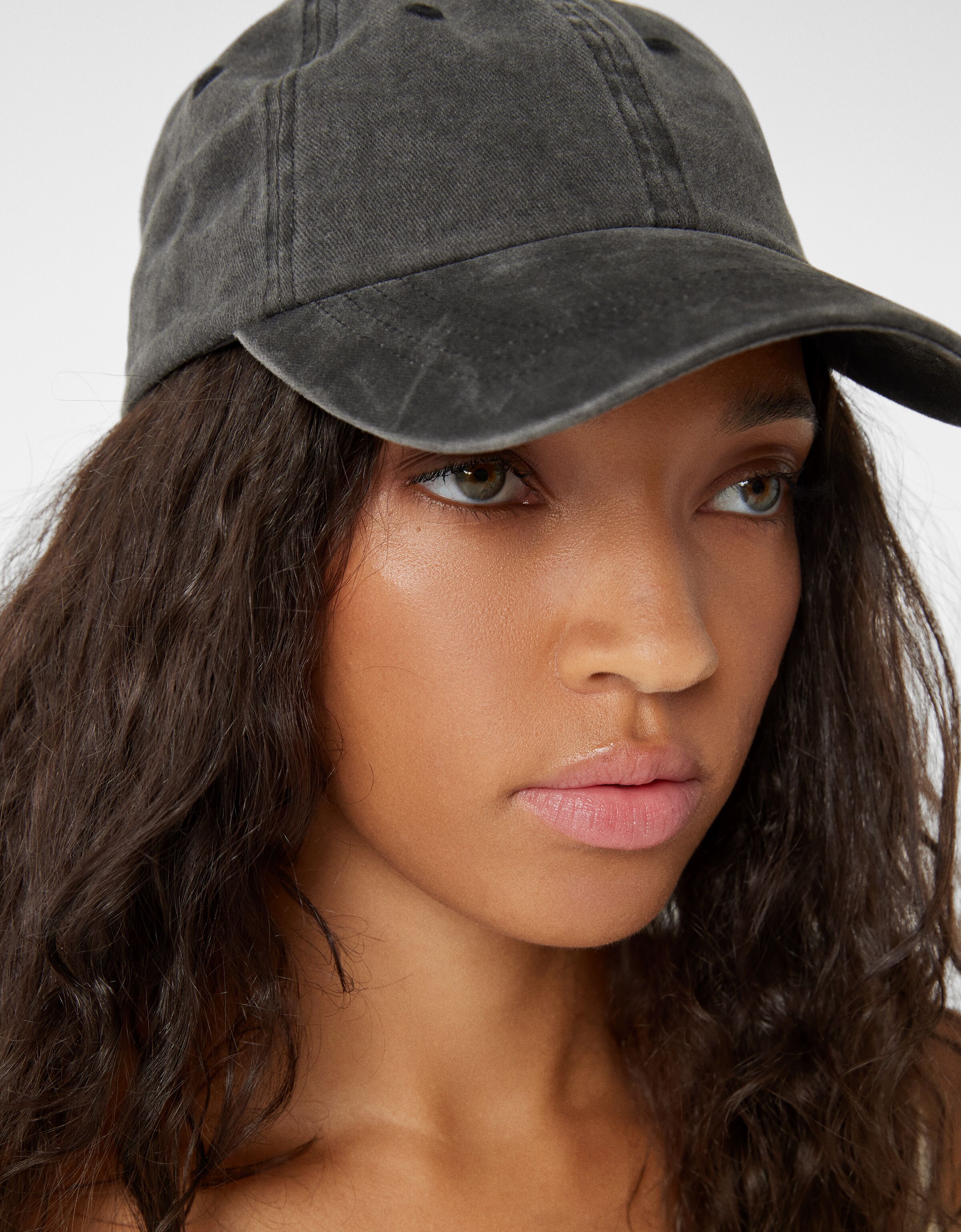 faded denim cap